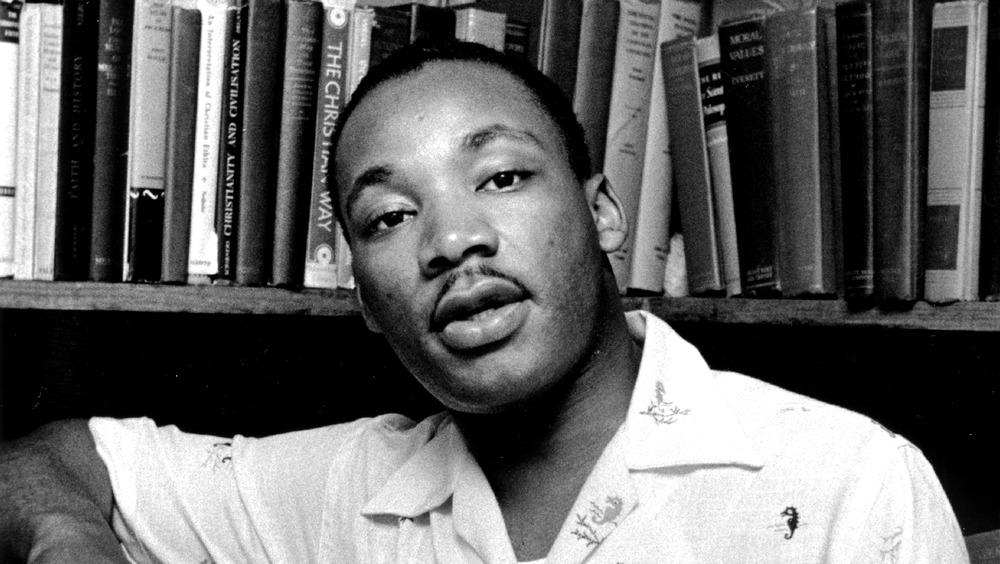 Martin Luther King with books