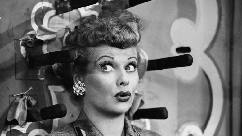 Lucy Ricardo looking shocked knives