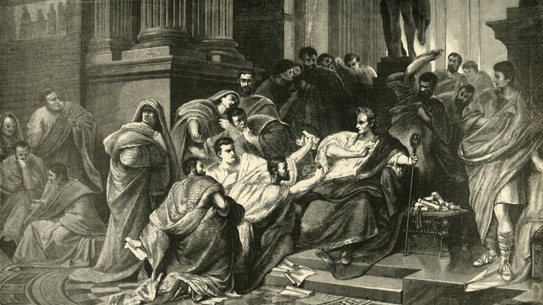 The assassination of Julius Caesar 