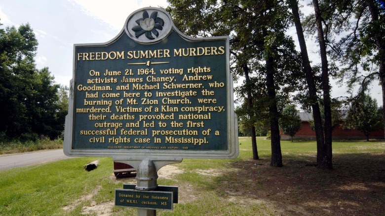 Historical marker Mississippi burning
