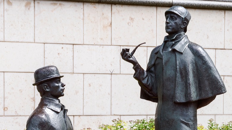 A monument to Holmes and Watson