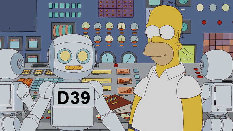 Homer supervises robots