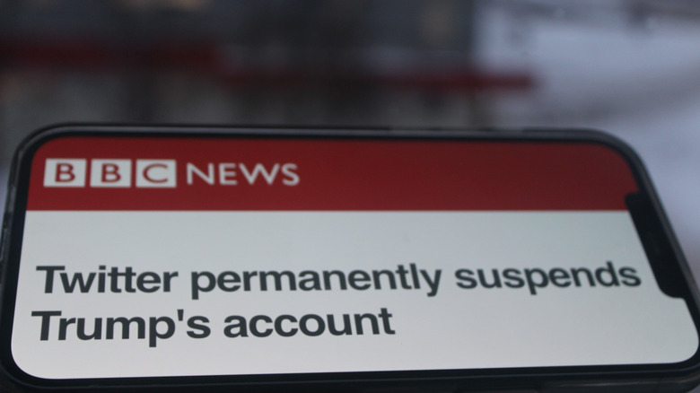 Trump twitter suspension
