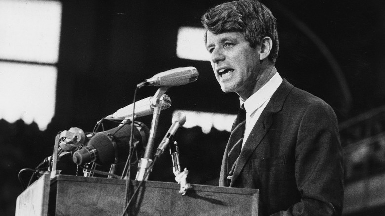 Robert Kennedy delivers a speech