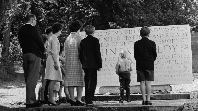 Family at the Kennedy Memorial 