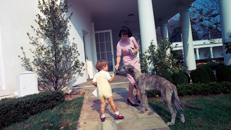 John Kennedy Jr and Wolf the wolfhound