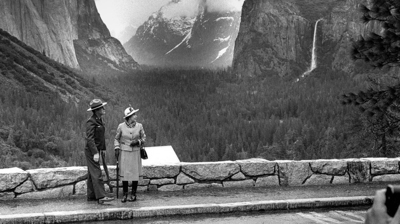 Queen Elizabeth in Yosemite in 1980s
