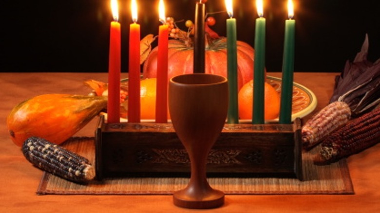 Kwanzaa symbols with the cup in front