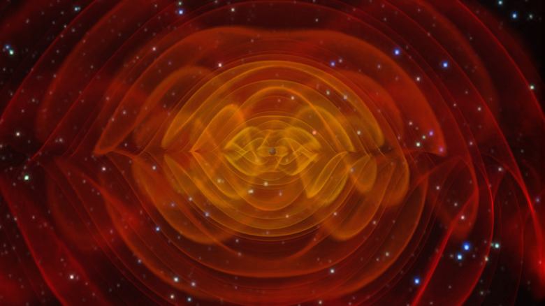 NASA visualisation gravitational waves black hole collision