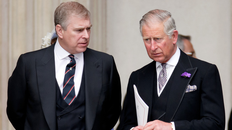Prince Andrew with Prince Charles