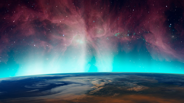 aurora borealis over Earth
