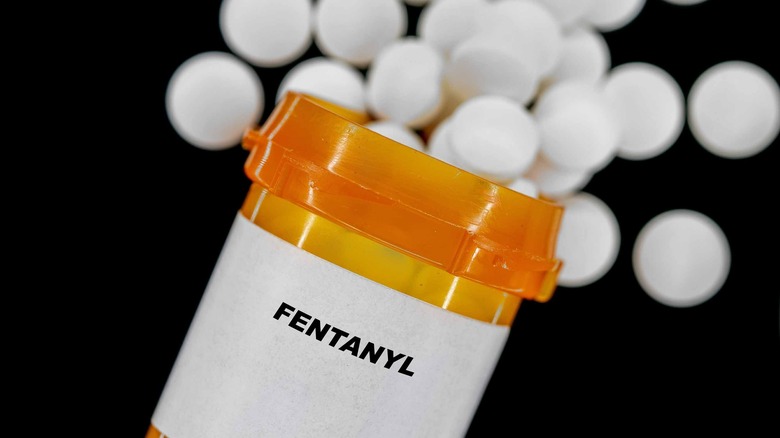 A Fentanyl bottle with pills