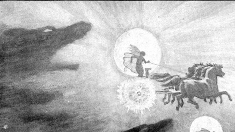 Wolves pursuing the chariot of the sun