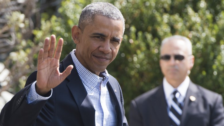 Barack Obama with Secret Service agent