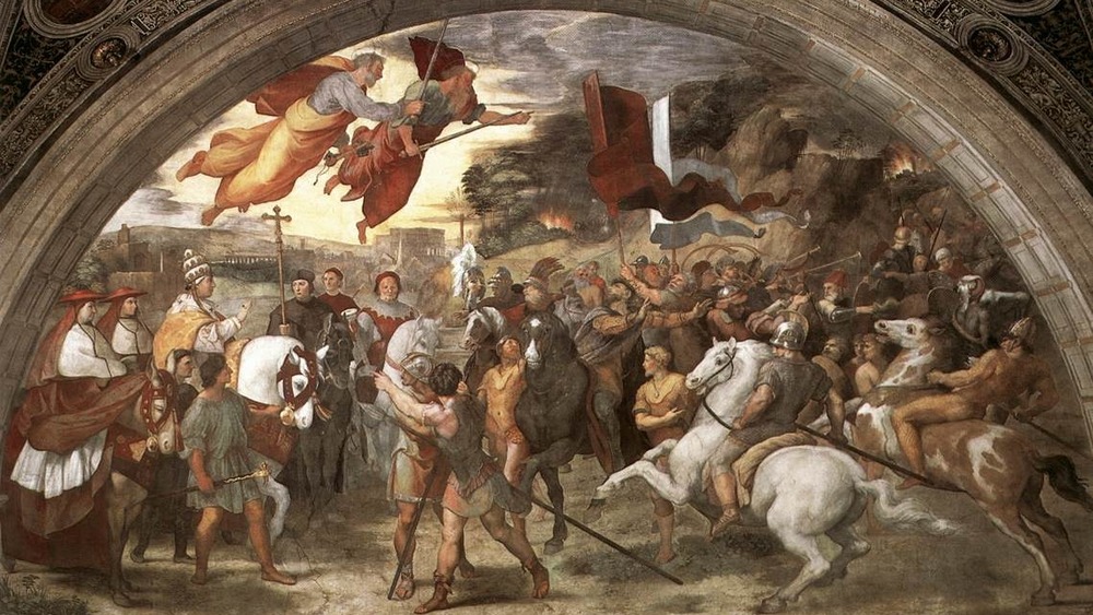 Painting of the meeting between Leo the Great and Attila