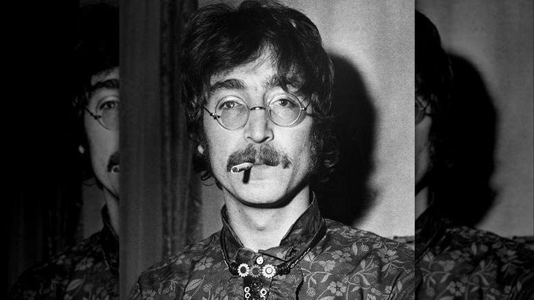 John Lennon smoking