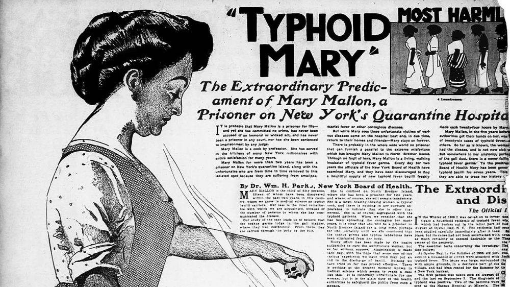 Newspaper article about Typhoid Mary