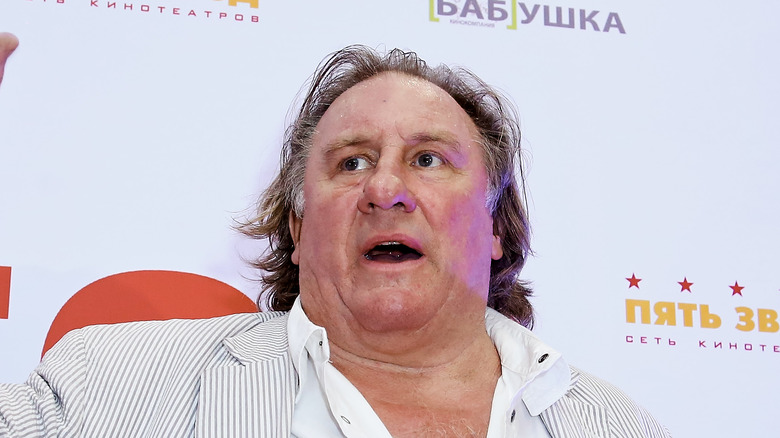 Gerard Depardieu at a Russian media event
