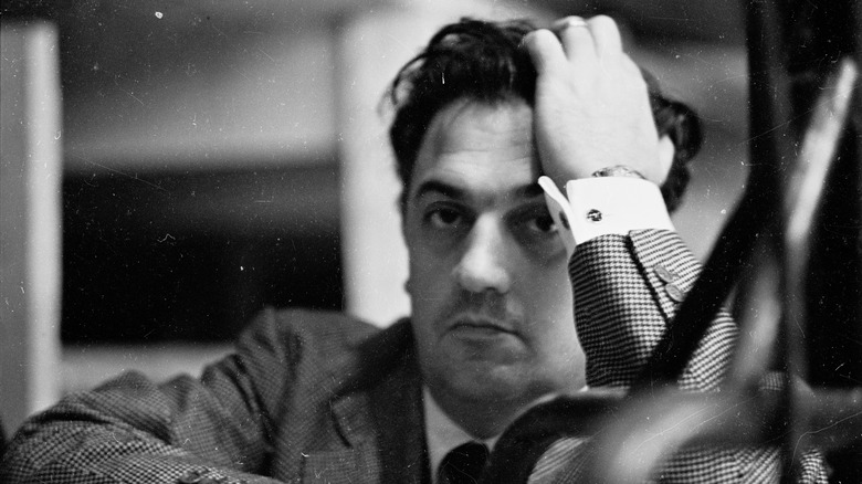 A portrait of Federico Fellini