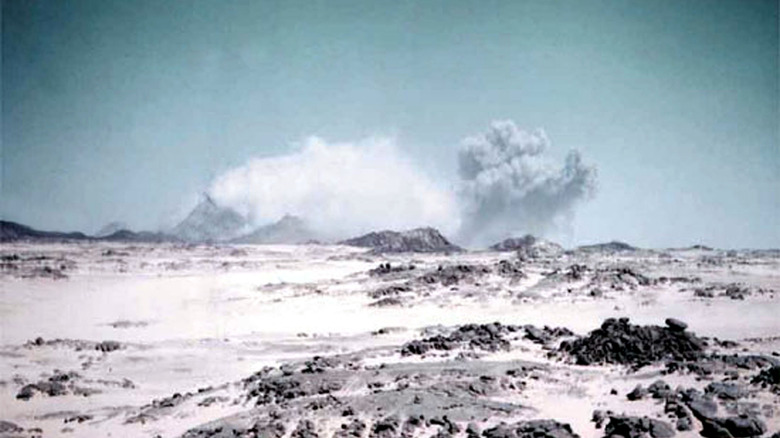Underground French nuclear testing in Algeria