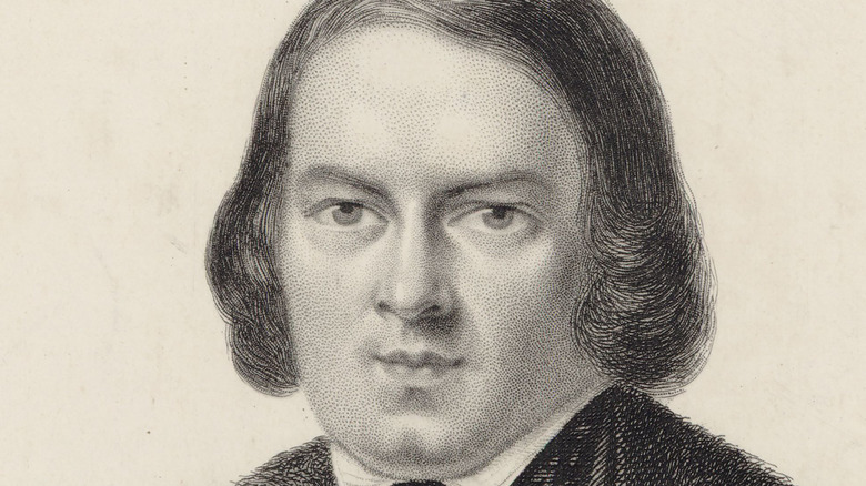 Portrait of Robert Schumann neck-length hair