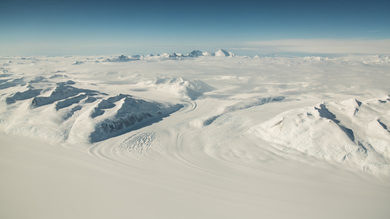 Antarctica landscape from above