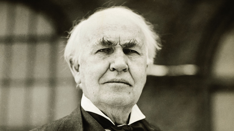 Thomas Edison looking serious