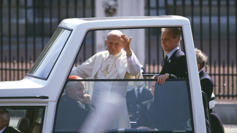 John Paul II in popemobile