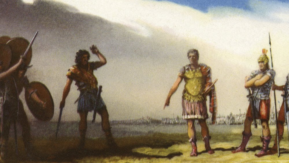 Scipio Africanus and Hannibal meet before the battle of Zama