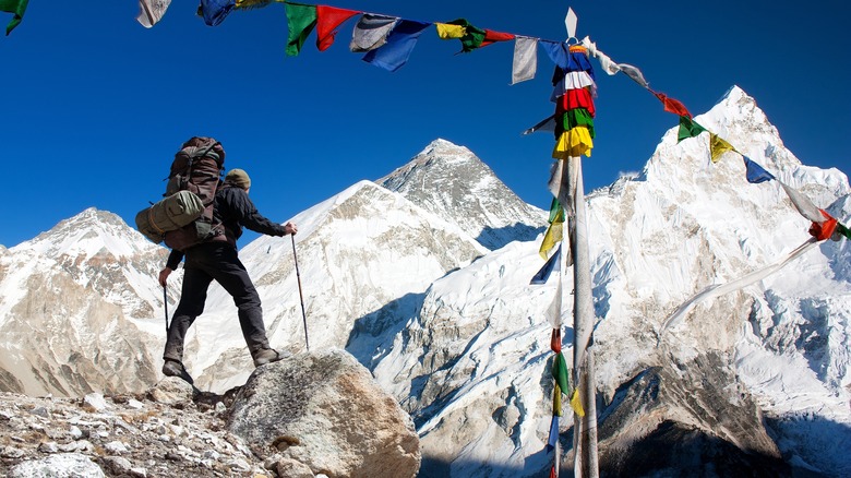 climber on Mt Everest
