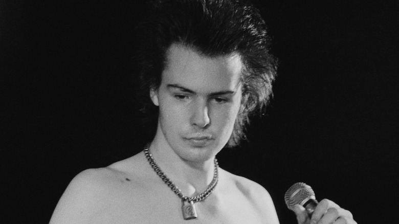 Sid Vicious with microphone