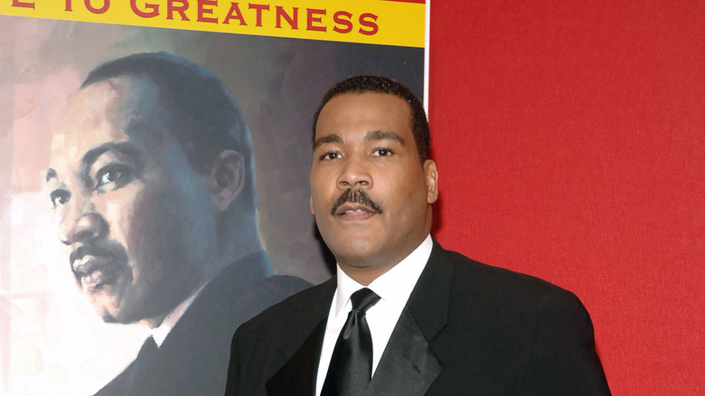 Dexter Scott King by poster of his father