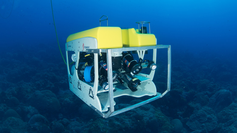 Submersible ROV takes ocean photos
