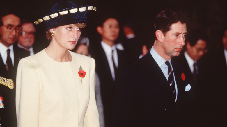 Charles and Diana looking miserable