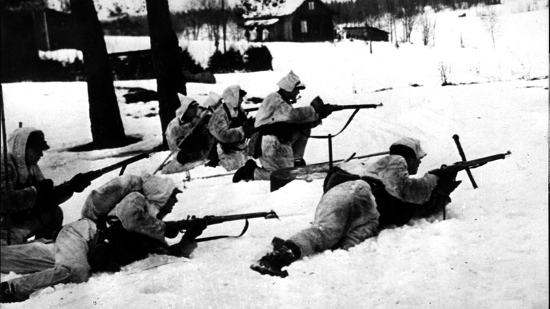 Finnish troops in Winter War