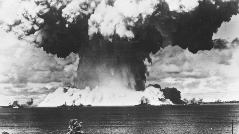 Nuclear bomb test in the ocean