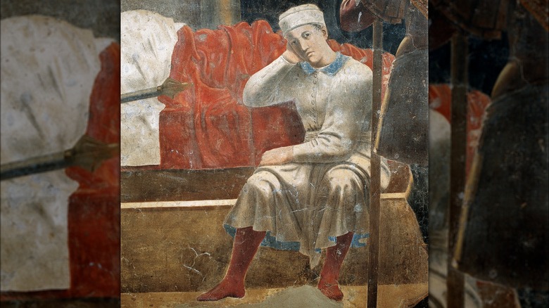 medieval servant in bedroom