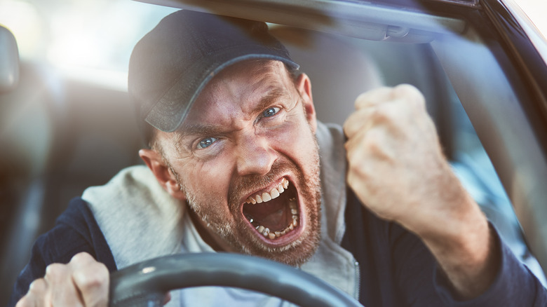 Dude gripped by road rage