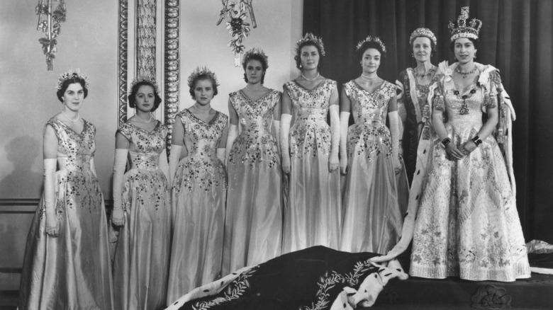 Queen Elizabeth II at her coronation 