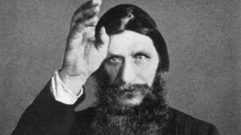 photograph of Rasputin blessing