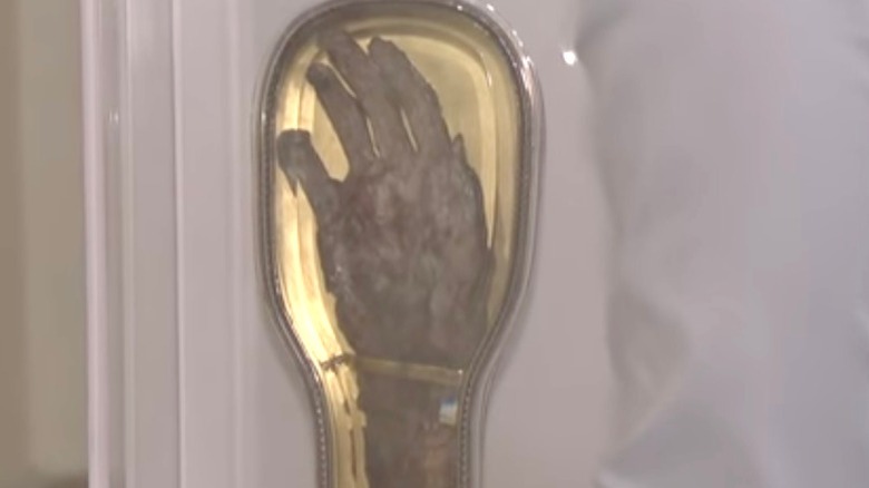 Arm of St Francis Xavier in a reliquary