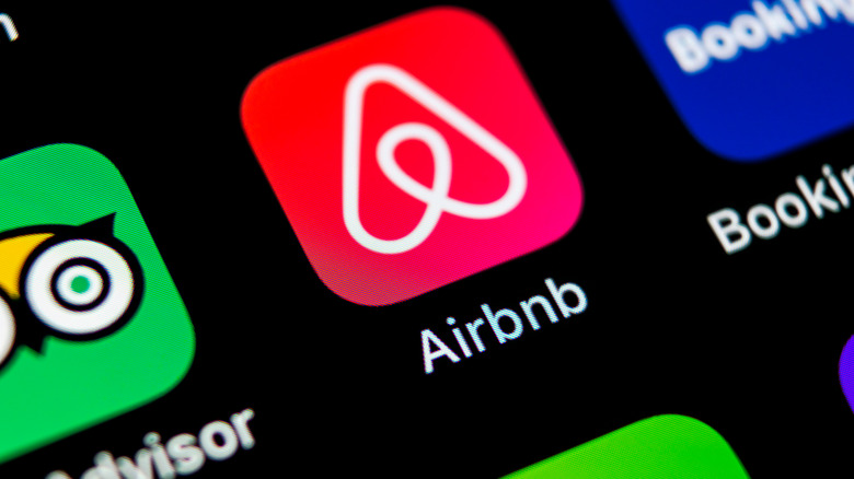 Airbnb application icon on Apple iPhone
