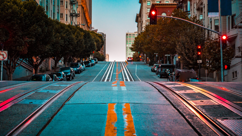 Street at dawn, San Francisco, California