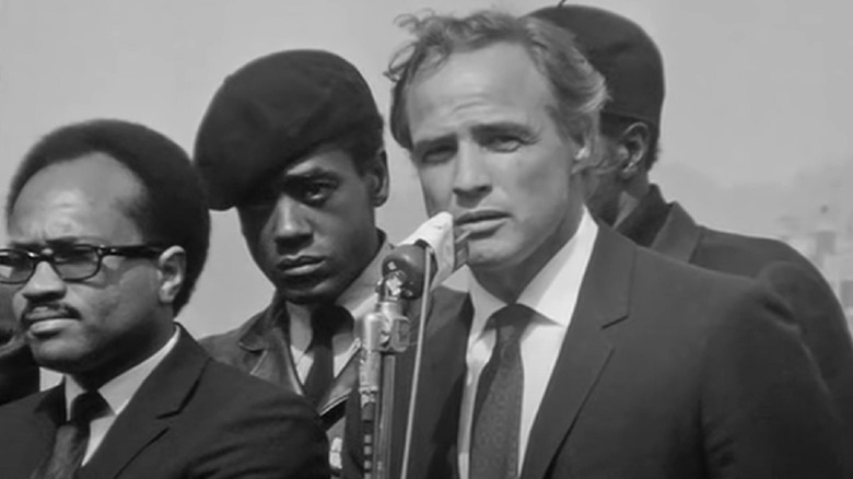 Marlon Brando giving speech