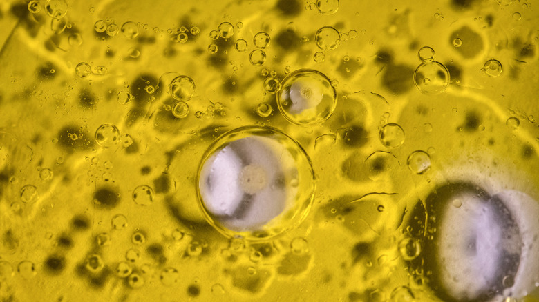 Olive oil and bubbles