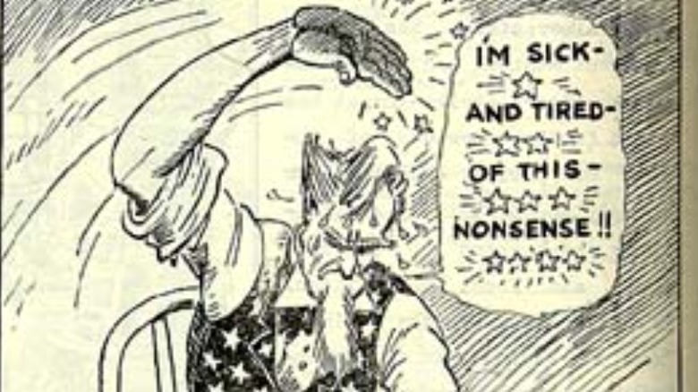"Uncle Sam" anti-union cartoon