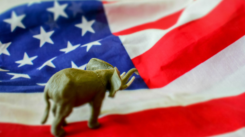 Republican elephant on US flag