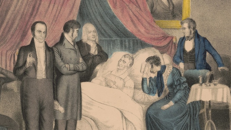 illustration death of William Henry Harrison