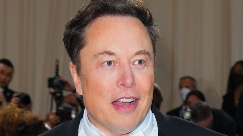 Elon Musk with mouth open