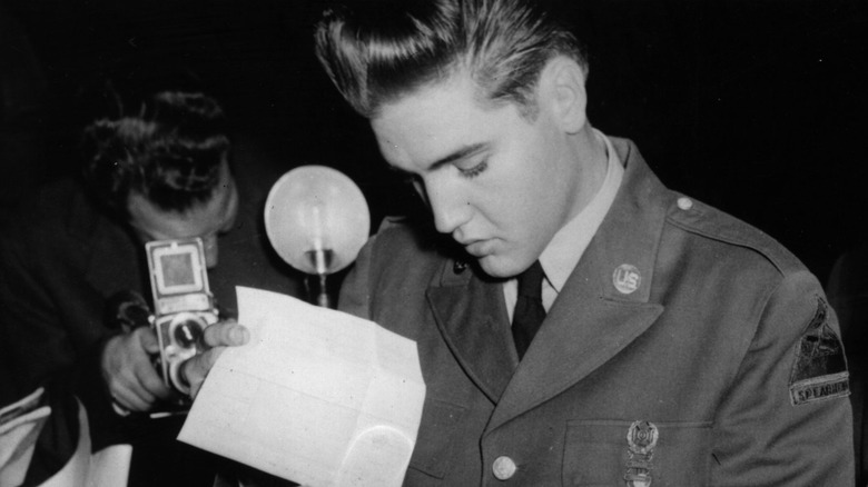 Elvis Presley in Army uniform